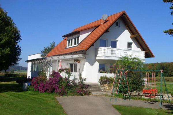 Ferienhaus Eichhoelzle Münsingen Esterno foto